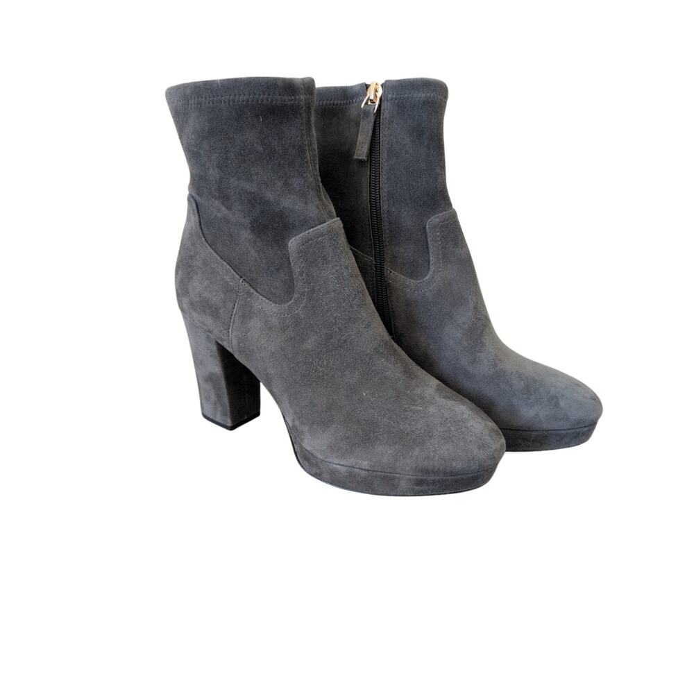 Joie Lewis Platform Bootie In Grey Suede size 7.5